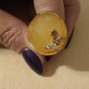 $1🎄Butterfly Gemstone Ring SZ 5